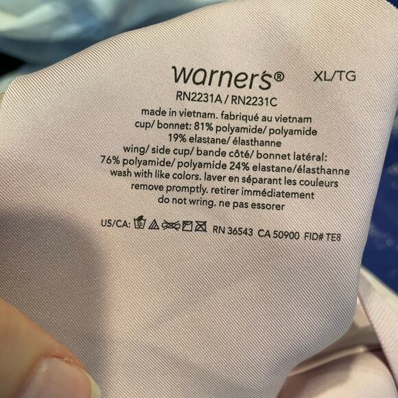 Warners Full Coverage Pink No Wire Bra XL - Picture 7 of 7